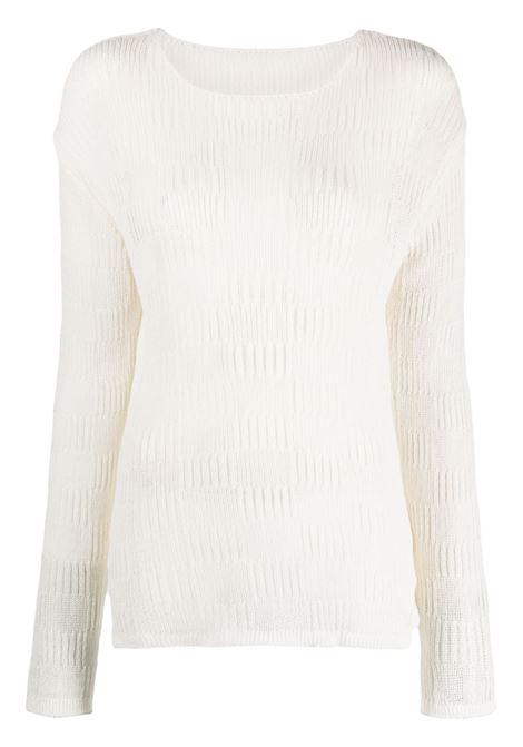 Maglia a maniche lunghe in bianco - donna